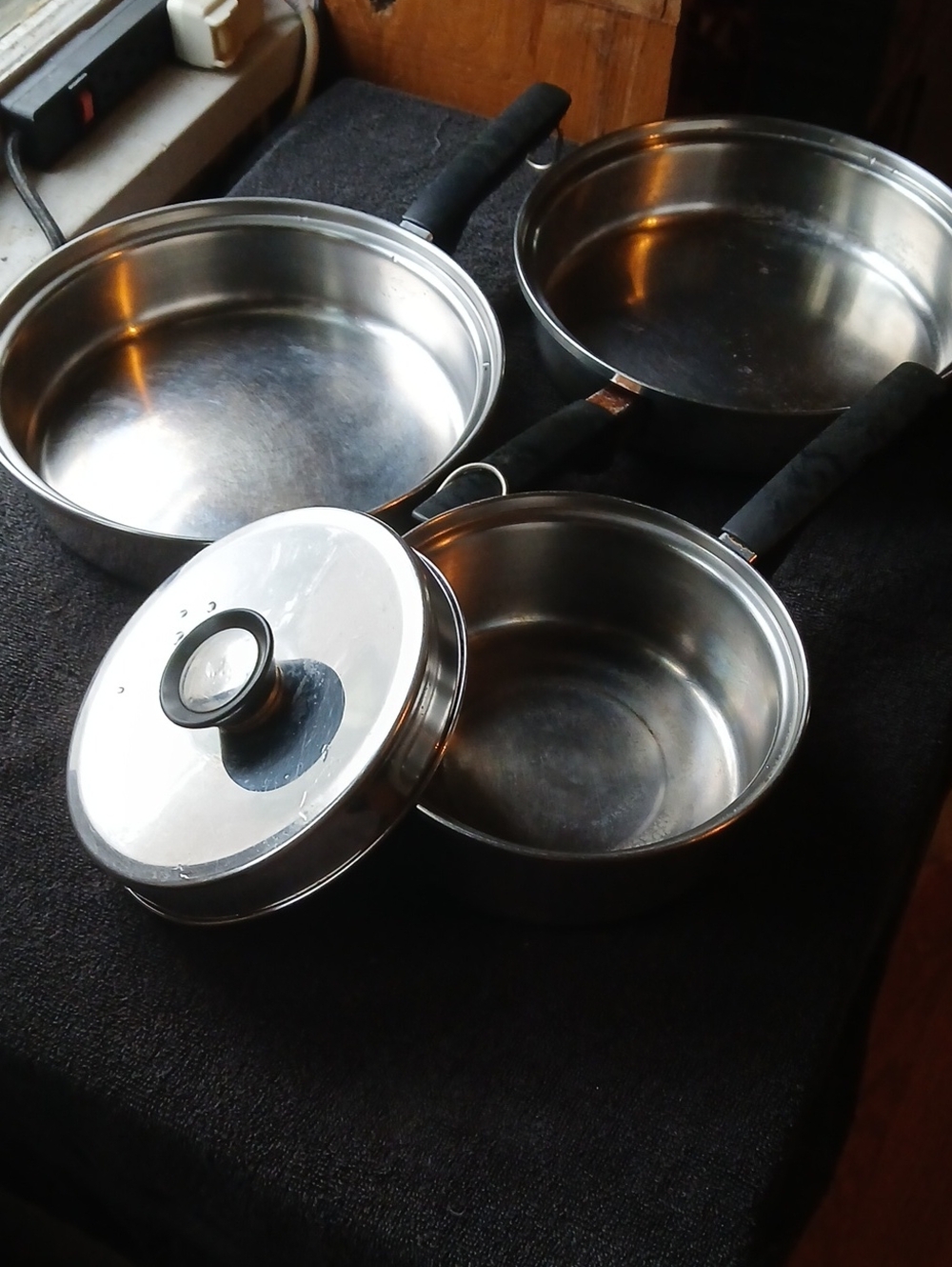 Stainless Steel Saucepan Set with Lid - Silver
